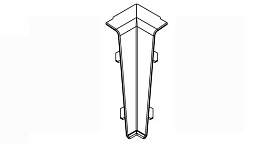 Угол внутрений к плинтусу Cezar Hi-Line Prestige 090 (пластиковый с кабель-каналом)